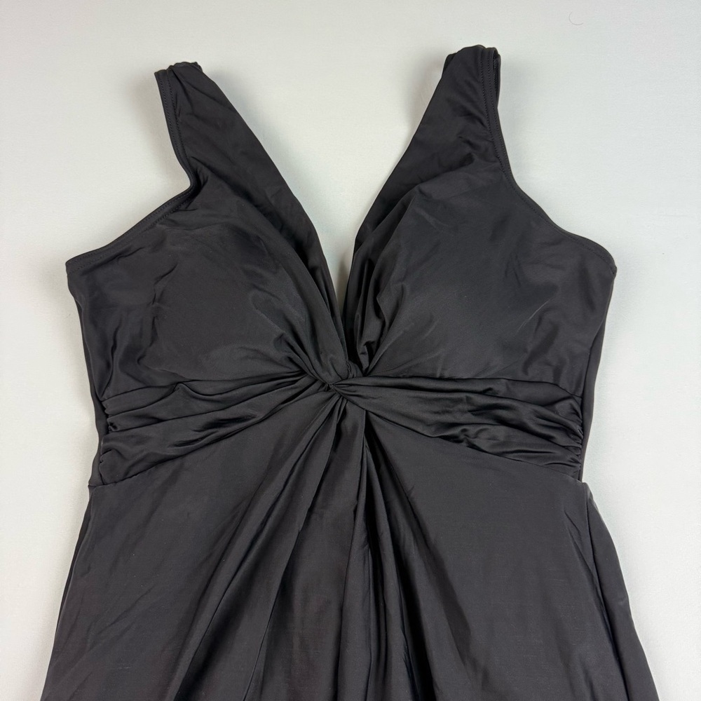 NWOT Miraclesuit Marais Black Swim Dress - Picture 6 of 12
